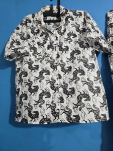 Camisón Casual de Verano para Mujer GpEnterprises, Cuello en V Suave, 100% Algodón Teñido, Corto, Cintura Elástica, Estilo Deportivo - Product Image 2