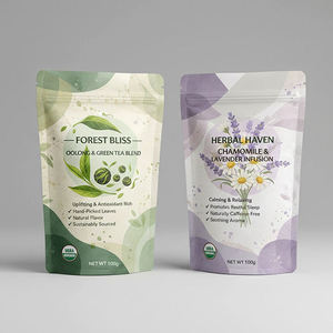 Pochette à fermeture éclair Doypack pour l'emballage du thé en vrac |   Plastique laminé |   Encoche de déchirement |   Fabricant vietnamien - Product Image 4