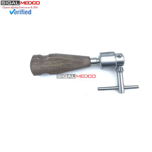 Premium Orthopedic Manual <b>Hand</b> <b>Drill</b> with Ergonomic Wood Handle Stainless Steel Cannulated Surgical Instrument Multifunctional - Product Image 4