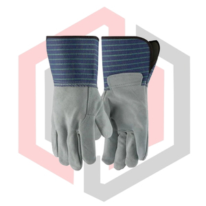 Guantes de Soldadura de Cuero Dividido, Guantes TIG MIG Flexibles, Resistentes a Desgarros, Transpirables, Antiestáticos y Resistentes al Calor - Product Image 3