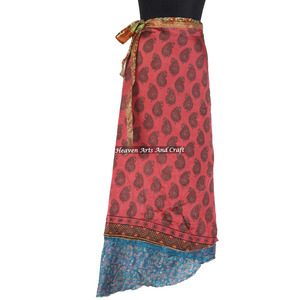 Magic <b>Wraps</b> <b>Sarong</b> for Girl's From India 2 Layer Reversible Magic Silk Saris <b>Wrap</b> Long Skirt Silk Wraparound Long Skirts Ethnic - Product Image 6