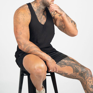 <b>Mens</b> Stringer <b>Singlet</b> Muscle Fit Tank Top Sleeveless Fitness Gym Workout Bodybuilding Training Wear <b>Mens</b> Stringer <b>Singlet</b> - Product Image 3