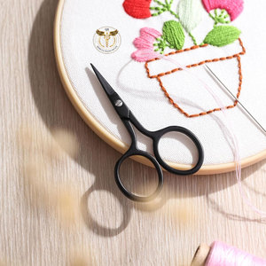 Professional Black Embroidery <b>Scissors</b> Stainless Steel Thread Snips <b>Sewing</b> Craft Precision Trimming <b>Scissors</b> OEM Manufacturer - Product Image 3