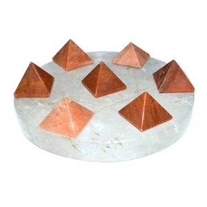 Pirámide de Aventurina con cristal de cuarzo David Star, 7 Peach, Ágata Natural - Product Image 1