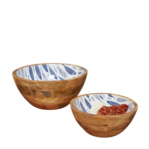 Handcrafted <b>Mango</b> <b>Wood</b> <b>bowl</b> round Serving <b>Bowl</b> Set Black White Checker Rim Nesting Salad Fruit <b>Bowls</b> Wholesale - Product Image 6