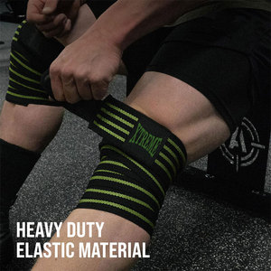 Bandes de genou pour la musculation, logo personnalisé, élastiques, respirantes, en nylon et néoprène, fermeture de protection, bandes de genou pour la musculation - Product Image 3