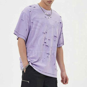 T-shirts pour hommes de qualité supérieure, effet usé, coton doux, coupe décontractée, vêtements décontractés, fabricant de logos personnalisés - Product Image 2