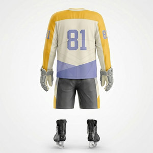 Ensemble d'uniformes de hockey sur glace pour équipes, tissu durable et respirant, coupe confortable, idéal pour les entraînements, les matchs et les activités sportives - Product Image 3