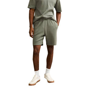 Ensemble T-shirt et short d'été 100 % coton tricoté respirant, motif tie-dye, col rond, logo personnalisable sur le devant, service OEM pour hommes - Product Image 4