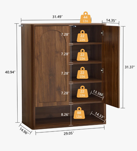 Porte-bagages en bois massif de qualité supérieure avec étagère à chaussures pour la maison et l'hôtel, meuble de rangement pour chaussures pour l'entrée de la maison - Product Image 3