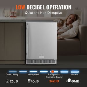 Frigorifero Elettrico per Bevande da Interno/Esterno da 24 Pollici, 185QT, Sottobanco, Indipendente, per Birra, Capacità 175 Lattine - Product Image 5