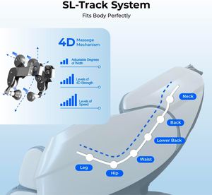 Sillón de Masaje Multifuncional Portátil Moderno, Tipo Cápsula Espacial, con Brazo Mecánico Inteligente 4D, Riel Guía SL, Voz AI y Gravedad Cero para el Hogar - Product Image 4
