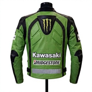 Rawasaki Motorcycle <b>Racing</b> <b>Jacket</b>/Chaqueta Men’s Cowhide Leather CE Level 2 Protective Riding Gear - Product Image 2