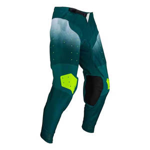 2026 Men's Teal Gradient Motocross <b>Pants</b> With Neon Yellow Knee <b>Pads</b> Quick Dry All Seasons Sport Wear Motocross <b>Pants</b> For Sale - Product Image 1