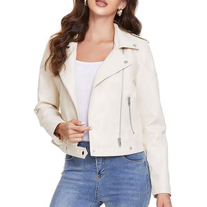 Women's for Genuine Sheep Skin Bomber Jacket Full Sleeve <b>Zipper</b> Closure Stand Collar Short Length Solid Color Breathable - Product Image 1