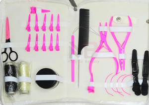 Kit d'outils professionnels en métal pour extensions de cheveux, vente en gros d'usine, avec pinces et accessoires pour salon de coiffure - Product Image 4