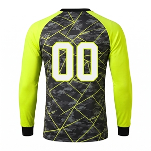 Maillot de football court unisexe à imprimé géométrique, col rond, anti-humidité, ajusté, en polyester, vêtement de sport extensible dans les quatre sens - Product Image 2