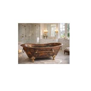 Bañera de Cobre Vintage de Lujo, Independiente, Hecha a Mano, con Patas, Ovalada, Elegante y Ecológica para Hoteles - Product Image 6