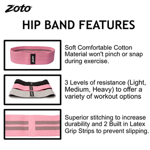Bandes de Résistance en Tissu Élastique Personnalisables avec Logo OEM, Lot de 3 Bandes pour Fessiers et Hanches avec Sac en Maille, Marque Privée - Product Image 3