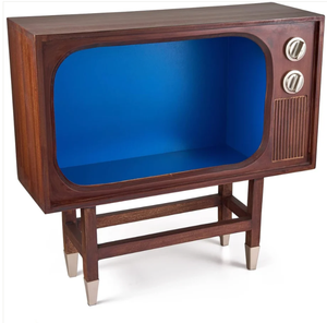 Vintage Wooden Home Bar Cabinet Liquor Storage Cabinet Whiskey Bar Furniture Retro <b>Mini</b> Bar Cabinet With Bottle Display - Product Image 1
