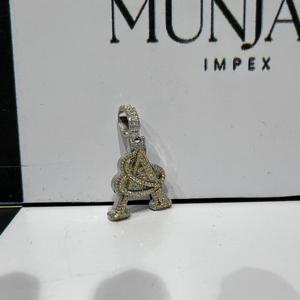 Colgante de Diamante con Certificado IGI, Plata S925, Chapado en Oro, Letra Personalizada, Diamante VVS, Colgantes Finos, Estilo Hip Hop, Unisex - Product Image 3