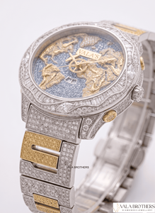 Reloj Deportivo VALA'S con Mapa del Mundo, 39 mm, Analógico, Cuarzo, Cristal de Zafiro, Movimiento ETA, Correa de Acero Inoxidable, Resistente al Agua, Lujoso, Unisex - Product Image 4
