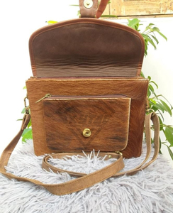 Sac bandoulière en cuir de vachette de qualité supérieure, sac messager de luxe en fourrure véritable, sac à main en cuir pour la vente en gros, fabrication sur mesure - Product Image 4
