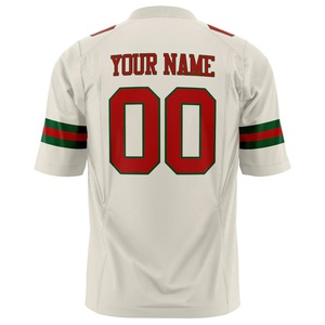 Nouvelle arrivée, maillot de football blanc cassé et rouge, respirant, séchage rapide, uniforme d'équipe performant, couleurs personnalisées, fabricant OEM ODM - Product Image 4