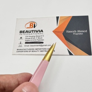 Light Pink Brow Tweezers Lightweight <b>Pointed</b> Tip Stainless Steel Eyebrow Tweezers Cosmetic <b>Tools</b> Custom Logo - Product Image 5