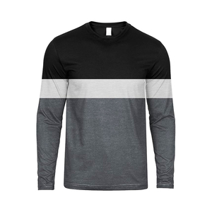 T-shirt de course pour homme en coton et élasthanne à manches longues, coupe ajustée, séchage rapide, compression, vente en gros du fabricant - Product Image 1