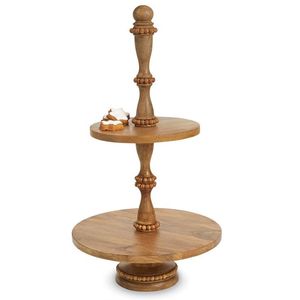 Modern Two Tier Wooden Cake Stand For Wedding Dessert Table <b>Cupcake</b> Display And Party Decoration - Product Image 6