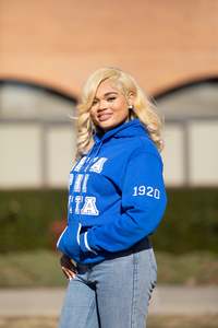 ผู้ผลิตเสื้อผ้า Zeta Phi Beta แบบสั่งทำพิเศษ ทรงปกติ เสื้อฮู้ดฤดูหนาว ปักลาย ผ้าฝ้ายฟลีซเป็นมิตรกับสิ่งแวดล้อม - Product Image 3