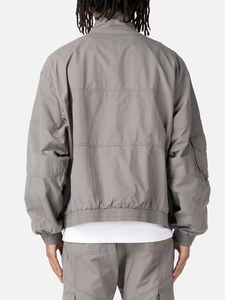 Custom Streetwear 100% Polyester Nylon <b>Waterproof</b> Men Oversized Zip up <b>Jackets</b> Cargo Track Windbreaker <b>Jacket</b> for Men - Product Image 6