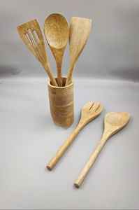 Ensemble de couverts jetables écologiques en bois de bouleau 160 mm – Cuillère, fourchette, couteau biodégradables et compostables pour la restauration - Product Image 5