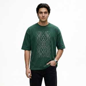 Men's Regular Fit T-Shirt Geometric Rhinestone <b>Short</b> <b>Sleeve</b> O-Neck Street Style Jersey Cotton Front Logo Casual Custom Color - Product Image 1