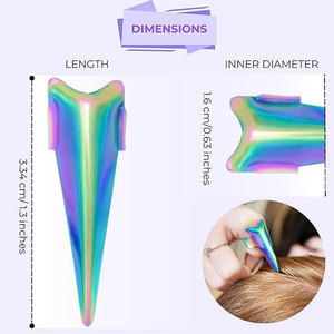 Anillos Profesionales de Acero Inoxidable para Separar el Cabello, Anillos para Seccionar Extensiones de Cabello, Herramientas Separadoras de Dedos, Anillos Micro para Extensiones de Cabello - Product Image 5
