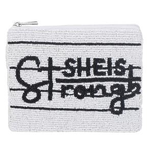 Porte-monnaie perlé coloré fait à la main pour les adolescents pochette à fermeture éclair en tissu personnalisé portefeuille d'argent de poche pour enfants en gros - Product Image 4