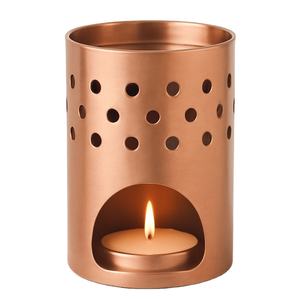 Nouvelle arrivée Bougeoir en métal cuivre avec design perforé et bougeoir chauffe-plat Pièce de décoration élégante - Product Image 1