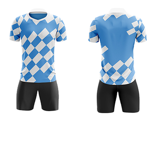 Custom Purple Yellow Soccer Jersey Set V-Neck Short Sleeve Sublimated Breathable Unisex Adult Team Apparel - Product Image 1