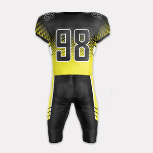 Uniforme de Fútbol Americano Sublimado Personalizado de Alta Calidad al por Mayor, Manga Corta, Transpirable, de Secado Rápido, Unisex - Product Image 2