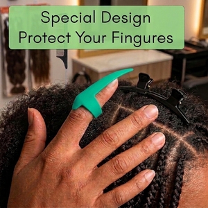 Outil de séparation des mèches de cheveux, séparateur de doigts facile à utiliser, anneau de doigt pour extensions de cheveux, tresses, tissage et coiffure en salon - Product Image 6