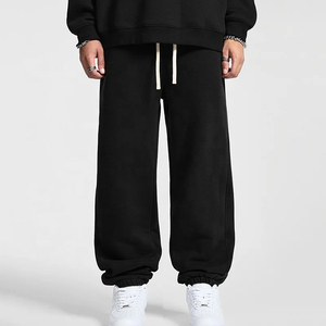 Pantalon de survêtement ample anti-rides, respirant, écologique, en Spandex/Coton, OEM, anti-boulochage, avec cordon de serrage à la taille et logo personnalisé - Product Image 5
