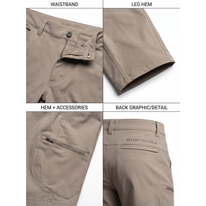 Shorts tactiques personnalisables en toile cirée pour hommes, en polycoton recyclé, pour la randonnée urbaine, vêtements OEM avec logo personnalisé - Product Image 4