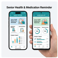 ROYALCRAFT Aplicación de Compañía con IA para el Cuidado de Personas Mayores, Recordatorio de Medicamentos, Alertas de Seguridad, Compatible con Internet