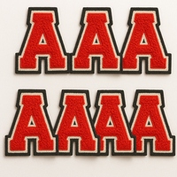 Patchs Alphabet en Dentelle Chenille Écologiques Personnalisés de Qualité Supérieure, Lettres Brodéées de A à Z pour Vestes, Uniformes, Sweats à Capuche et Sacs