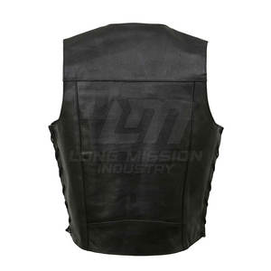 Gilet en cuir sans manches, en cuir véritable, style classique, en vente en ligne - Product Image 2