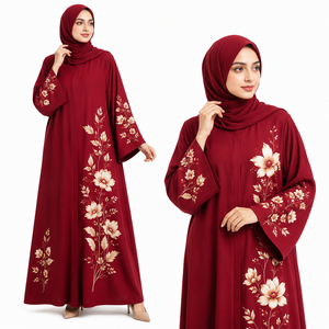 Abaya de Diseño Africano, Ropa Musulmana de Lujo para Mujer, Kaftán Abierto por Delante, Elegante Abaya Musulmana Africana, Kaftán Largo - Product Image 5