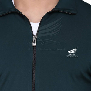 Survêtement décontracté d'hiver pour homme, respirant et tendance, avec fermeture éclair, motif uni, 100% coton, léger et facile à porter - Product Image 6