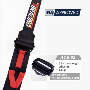 Harnais de course FIA 8853 2016 avec ajusteur ultra-léger de 3 pouces ADB 02 S50C, composants de ceinture de sécurité en acier, logo personnalisé, fabricant OEM ODM - Product Image 1