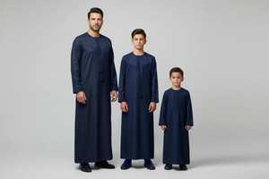 เสื้อคลุมอาหรับผู้ชาย ผ้าโพลีเอสเตอร์ ระบายอากาศได้ดี น้ำหนักเบา ตัดเย็บตามสั่ง เสื้อผ้าอิสลาม ไซส์ใหญ่ ทรงหลวม ยาวถึงข้อเท้า - Product Image 2